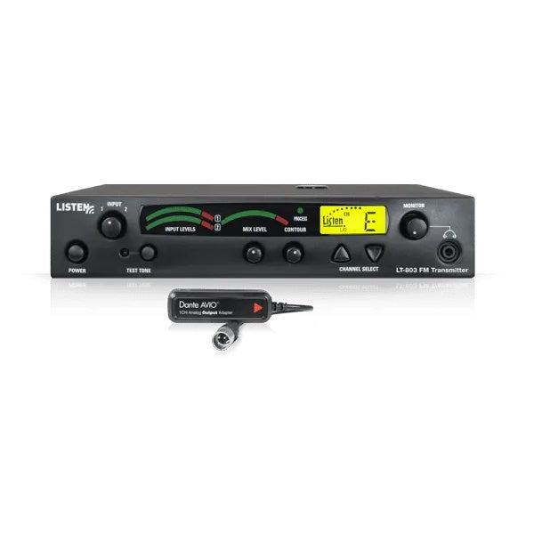Listen Technologies LT-803 Stationary 3-Channel RF Transmitter | Dante
