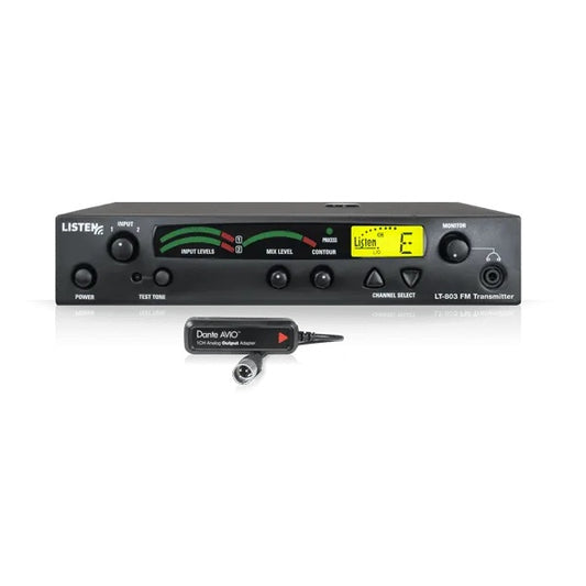 Listen Technologies LT-803 Stationary 3-Channel RF Transmitter | Dante