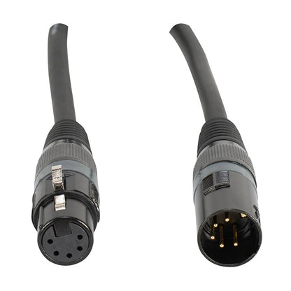 Accu-Cable AC5PDMX 5-Pin Male to 5-Pin Female DMX Cable | 3 feet