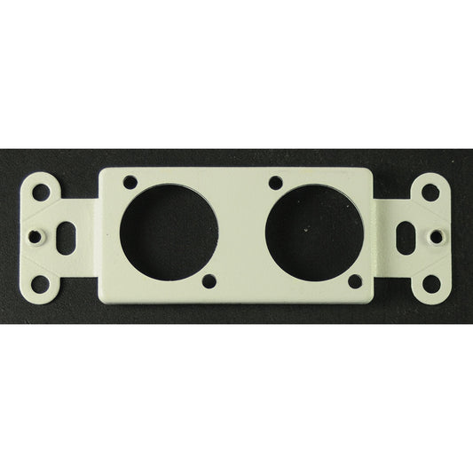 Whirlwind WPIDWH/2NDH White Wall Plate 2-Position Neutrik D-Series