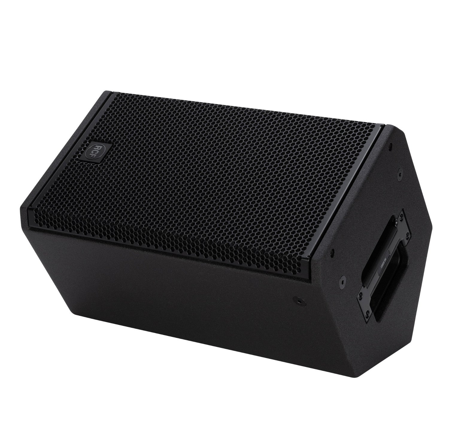 RCF NX-910A 10'' 2-Way Powered Speaker wedge setup