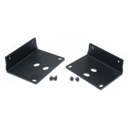 QolorPIX 5870 rack mount and pipe mount ear pair in black steel with mounting screws, City Theatrical