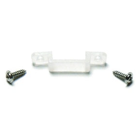QolorPIX clear LED tape mounting clip with two self-tapping screws, City Theatrical