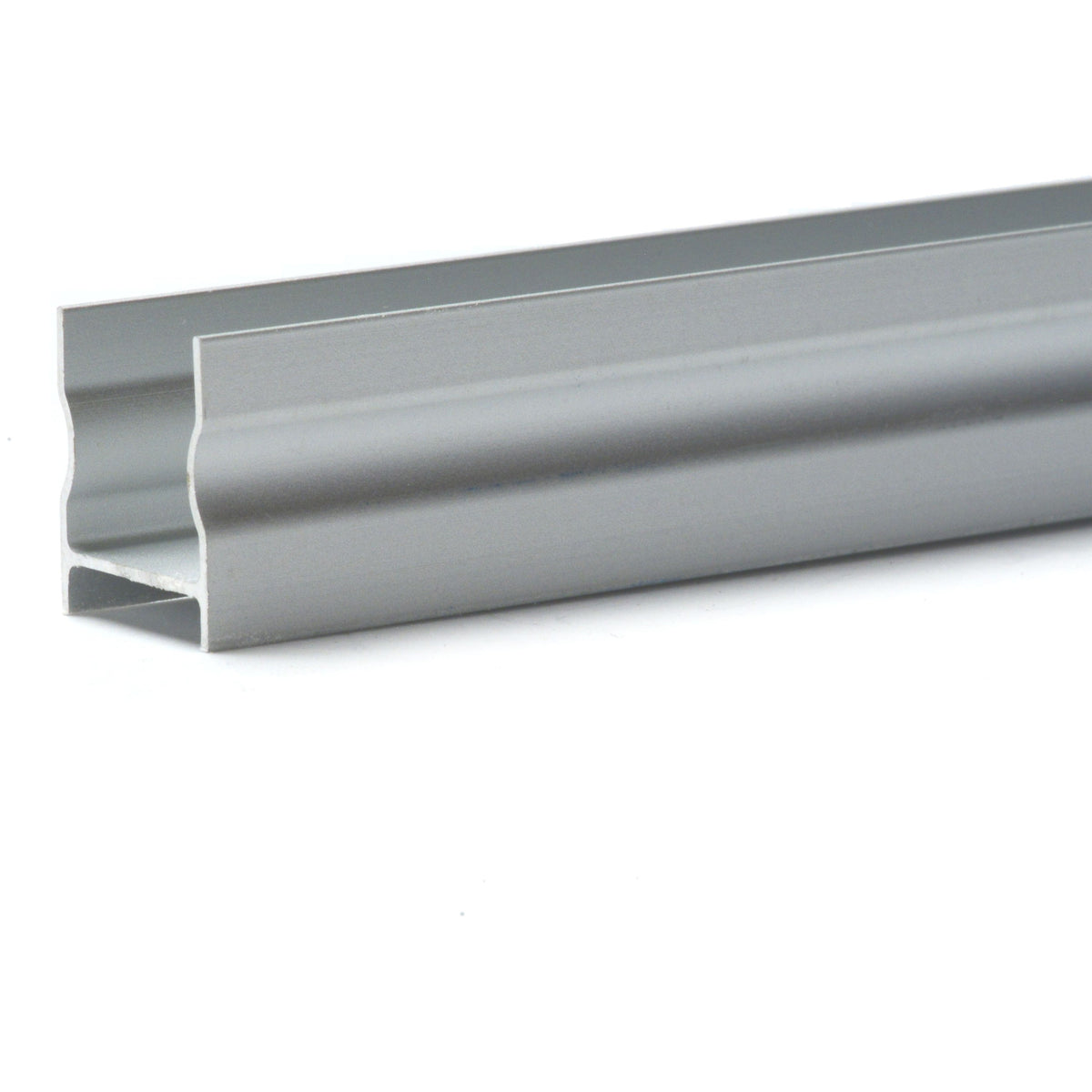 N914-05 QolorFLEX NuNeon 2m aluminum extrusion angled view showing U-channel profile and mounting flange, City Theatrical