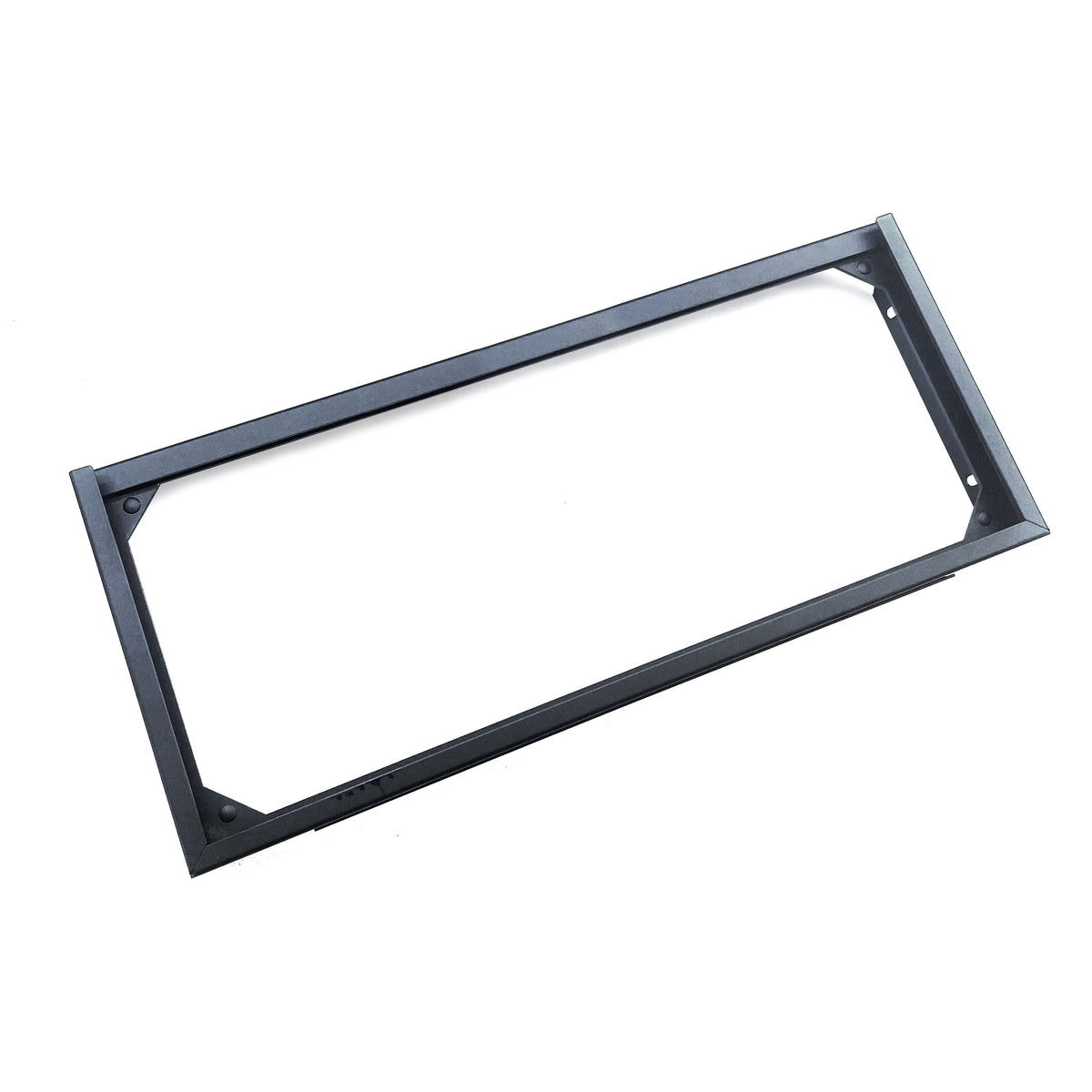 120-000004-04 ColorForce accessory holder angled view showing black rectangular frame with corner mounting posts, City Theatrical