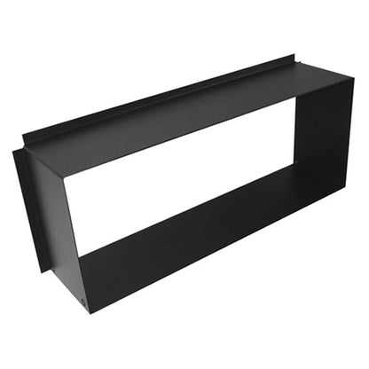 Color Kinetics top hat angled view showing rectangular matte black sheet metal shroud with mounting flange, City Theatrical