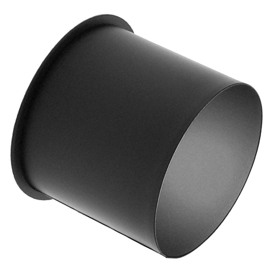 CITTHE 2490 top hat angled view showing matte black cylindrical snoot with flanged mounting lip, City Theatrical
