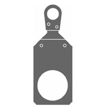 CITTHE 2120 product silhouette graphic showing gobo pattern plate with round aperture and ring-top hanger bracket, City Theatrical
