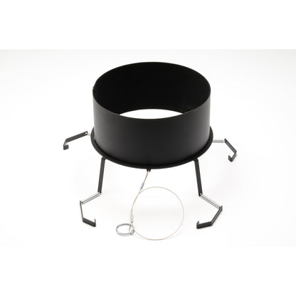 CITTHE 2670 top hat with four attachment brackets folded down and safety cable with ring coiled below, City Theatrical