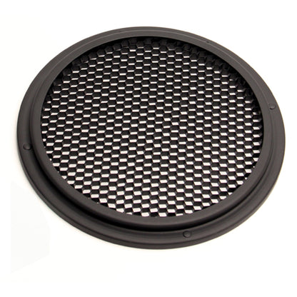 CITTHE 2592 D22 Hex Louver angled flat view showing black honeycomb cell grid in round mounting ring, City Theatrical