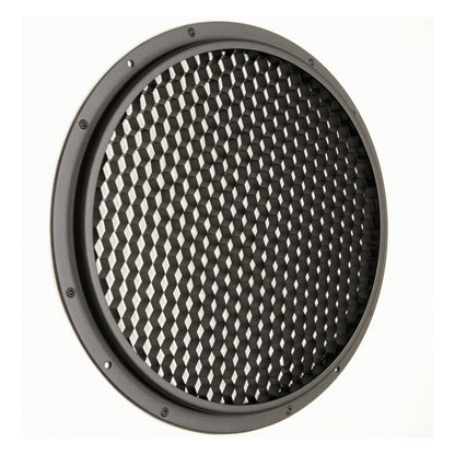 CITTHE 2592 D22 Hex Louver upright view showing cell depth and riveted aluminum frame, City Theatrical