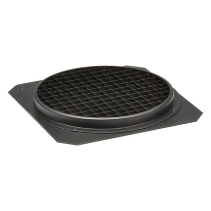 2536 Egg Crate Louver for Altman AP150 angled view showing round black honeycomb grid in square drop-in frame, City Theatrical