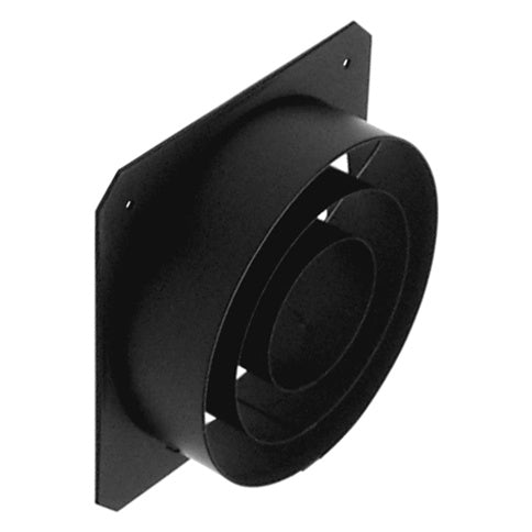 2484 concentric ring top hat for Source Four PAR angled view showing black square mounting flange and nested glare-control rings, City Theatrical