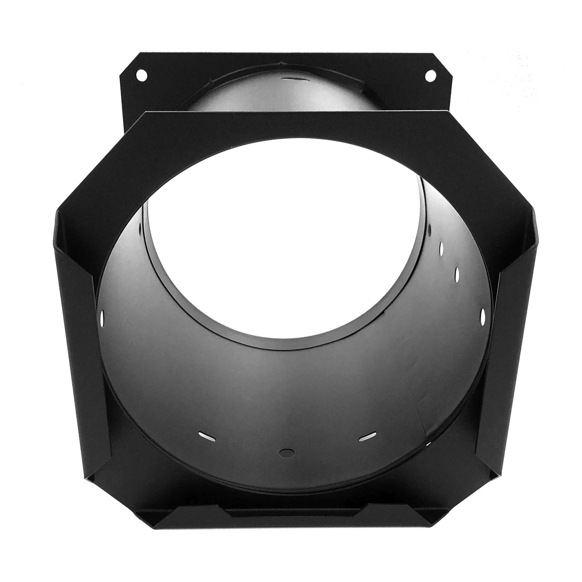 CITTHE 2430 color extender front three-quarter view with mounting plate screw holes and slotted barrel vents, City Theatrical