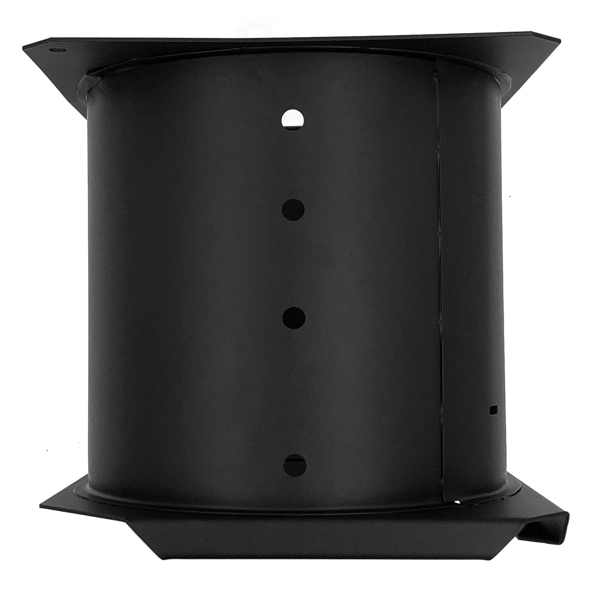 CITTHE 2483A color extender side profile with vented cylindrical barrel and flat mounting flanges, City Theatrical