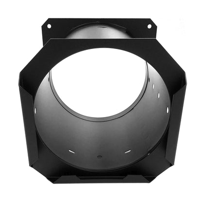 CITTHE 2476 color extender front view with slotted barrel interior and pre-drilled mounting plate holes, City Theatrical