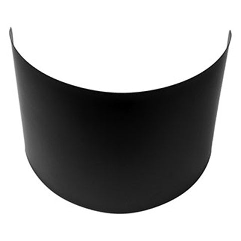 6371W half-hat lighting shield front view showing curved matte black metal glare shield, City Theatrical