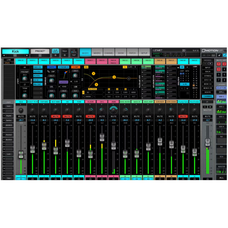 Waves eMotion LV1 + Extreme Server-C + 32-Preamp Stagebox + Axis