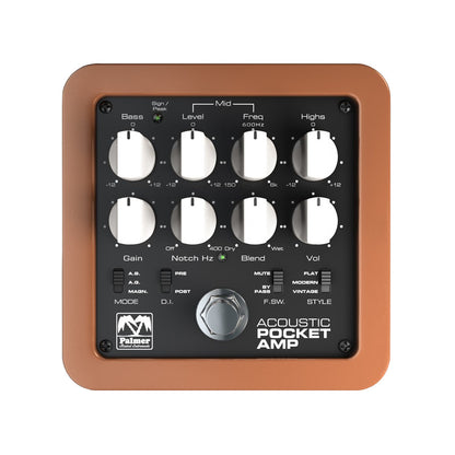 Palmer POCKET AMP ACOUSTIC Portable Preamp top