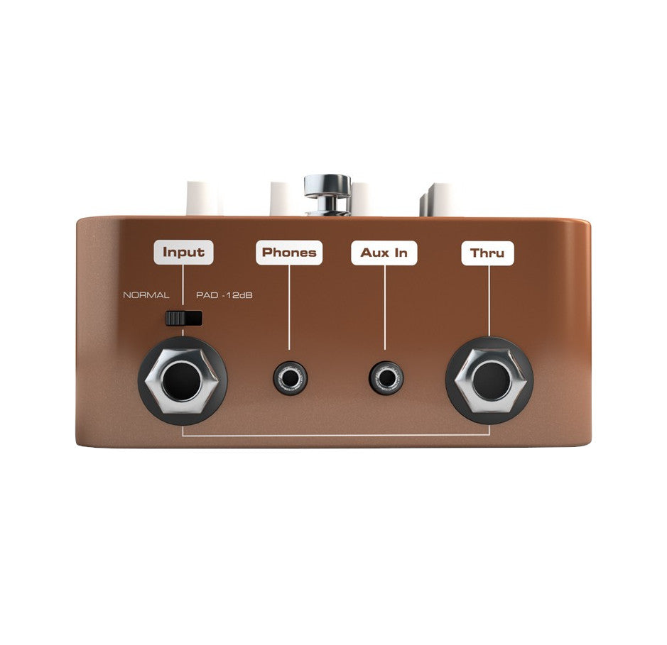 Palmer POCKET AMP ACOUSTIC Portable Preamp front side