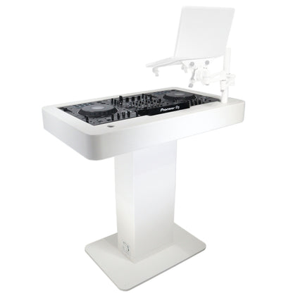 ProX Control Tower DJ Podium T-Shape Stand for Pioneer DDJ | White | With Road Case