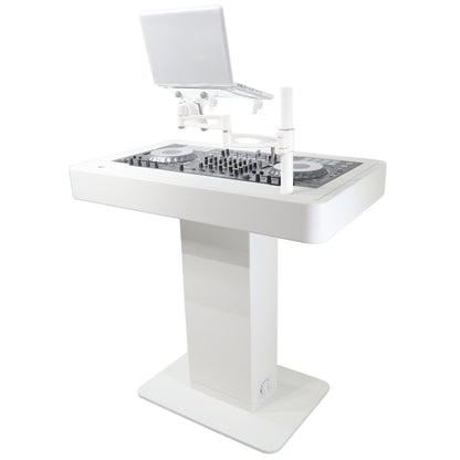 ProX Control Tower DJ Podium T-Shape Stand for Pioneer DDJ | White | With Road Case
