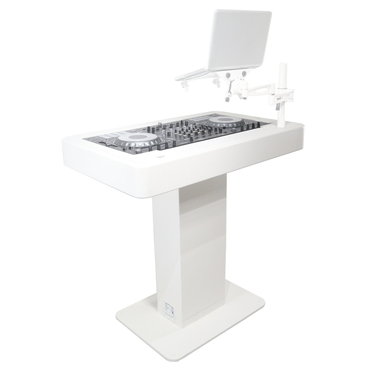 ProX Control Tower DJ Podium T-Shape Stand for Pioneer DDJ | White | With Road Case