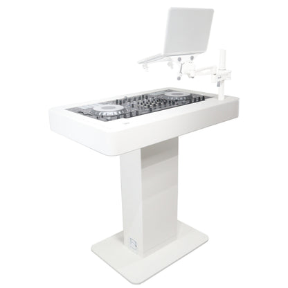 ProX Control Tower DJ Podium T-Shape Stand for Pioneer DDJ | White | With Road Case
