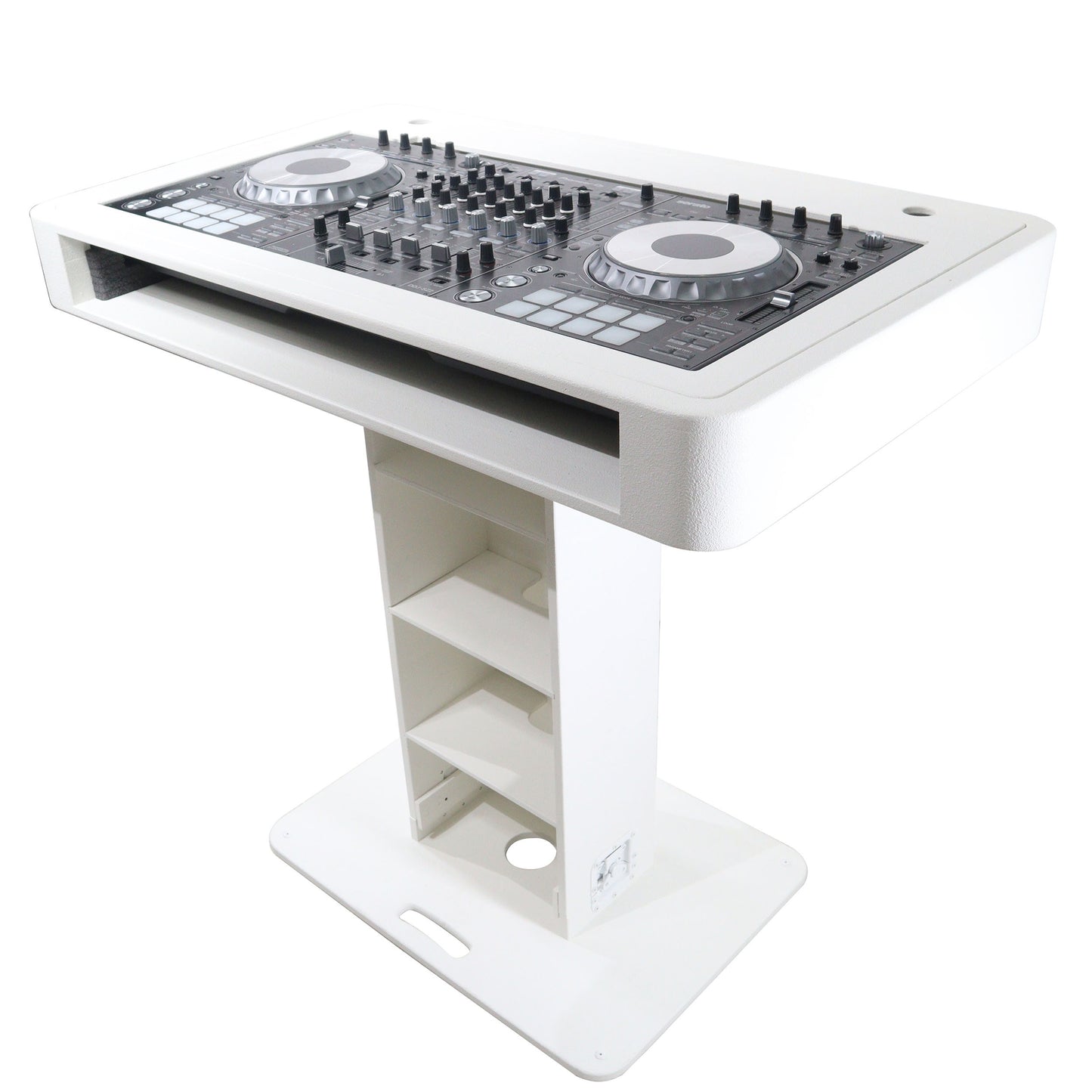 ProX Control Tower DJ Podium T-Shape Stand for Pioneer DDJ | White | With Road Case