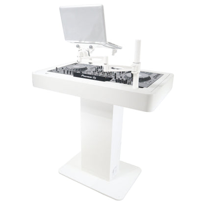 ProX Control Tower DJ Podium T-Shape Stand for Pioneer DDJ | White | With Road Case