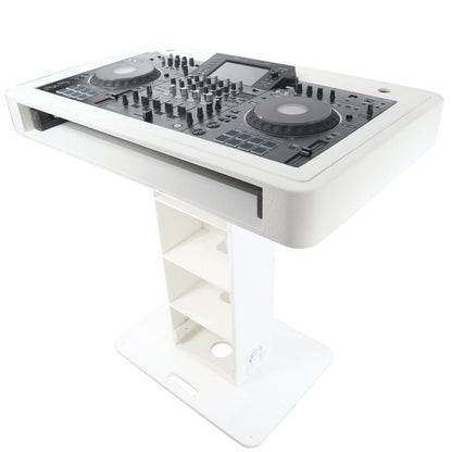 ProX Control Tower DJ Podium T-Shape Stand for Pioneer DDJ | White | With Road Case