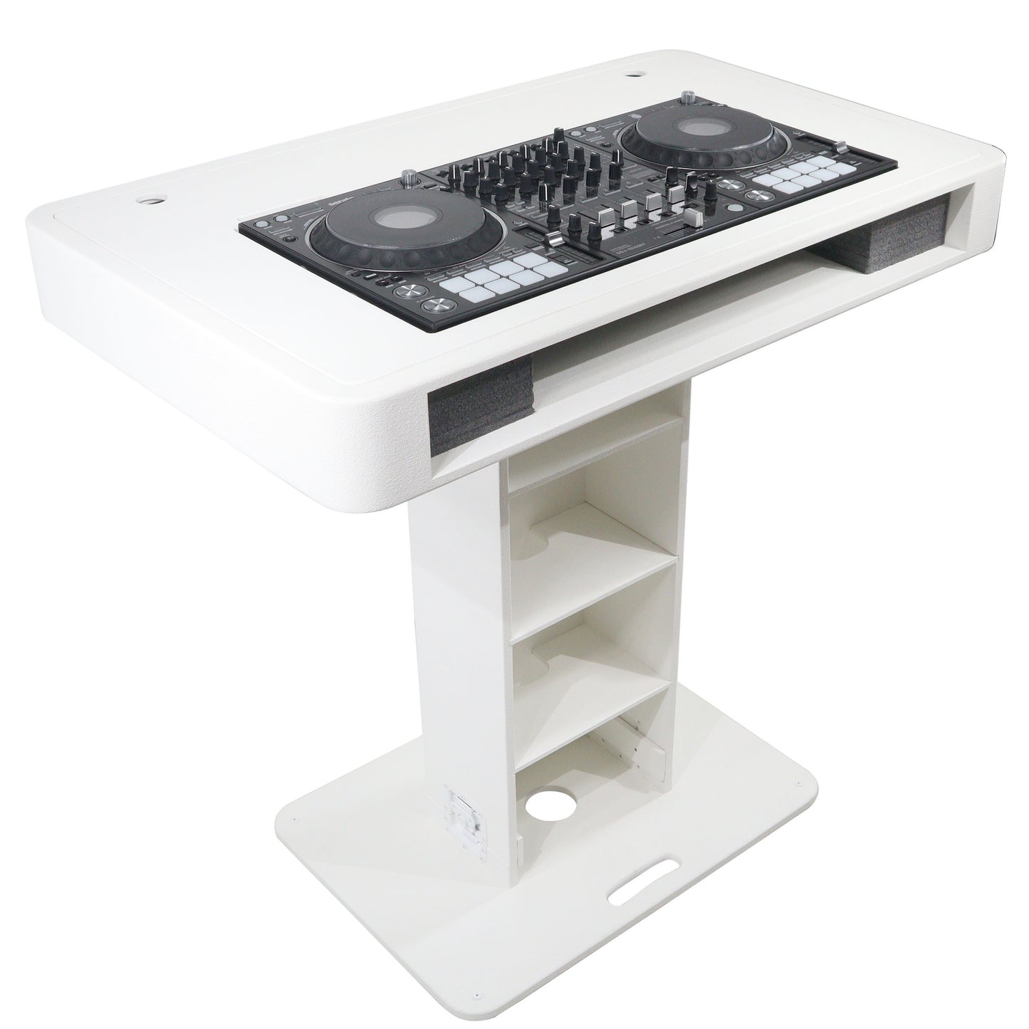 ProX Control Tower DJ Podium T-Shape Stand for Pioneer DDJ | White | With Road Case
