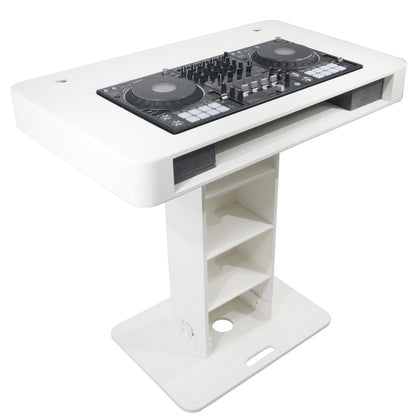 ProX Control Tower DJ Podium T-Shape Stand for Pioneer DDJ | White | With Road Case