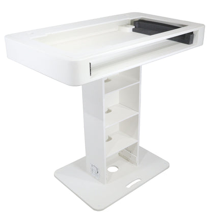 ProX Control Tower DJ Podium T-Shape Stand for Pioneer DDJ | White | With Road Case