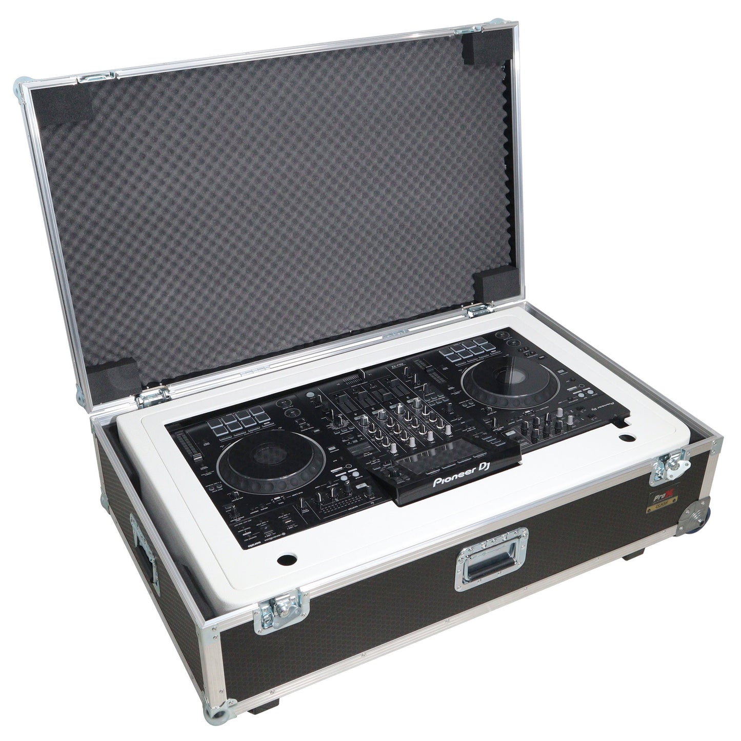 ProX Control Tower DJ Podium T-Shape Stand for Pioneer DDJ | White | With Road Case