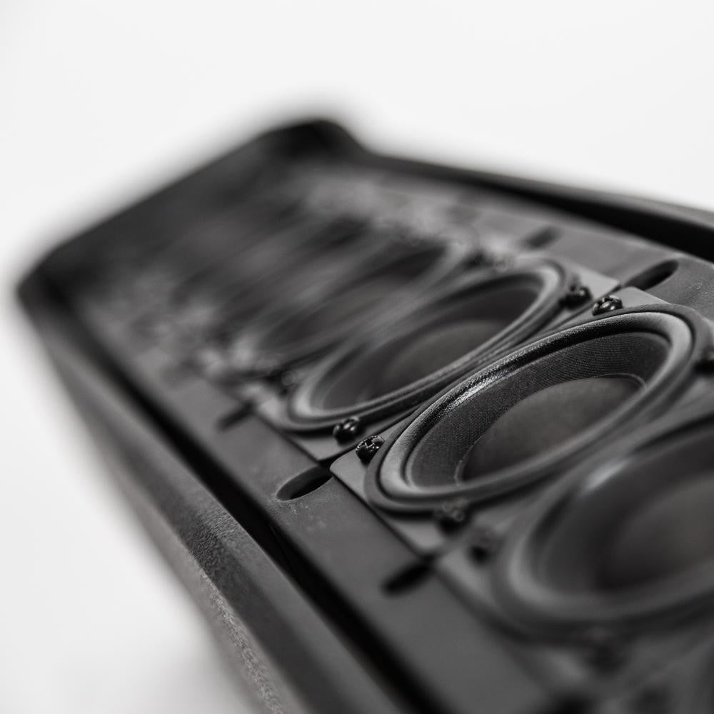 RCF EVOX J8 Powered Portable PA Speaker System top without grille detail 2