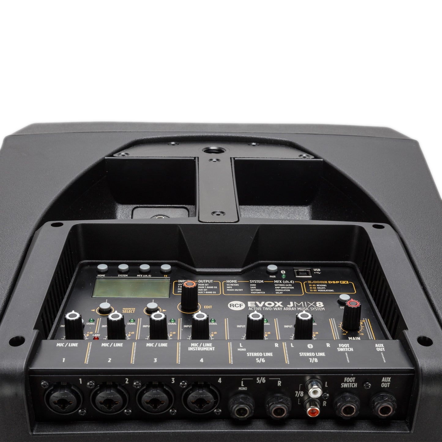 RCF EVOX JMIX8 Powered Portable PA Speaker System | Color: Black