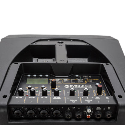 RCF EVOX JMIX8 Powered Portable PA Speaker System | Color: Black