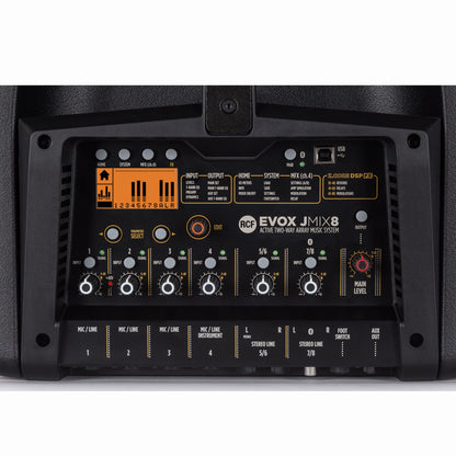 RCF EVOX JMIX8 Powered Portable PA Speaker System | Color: Black