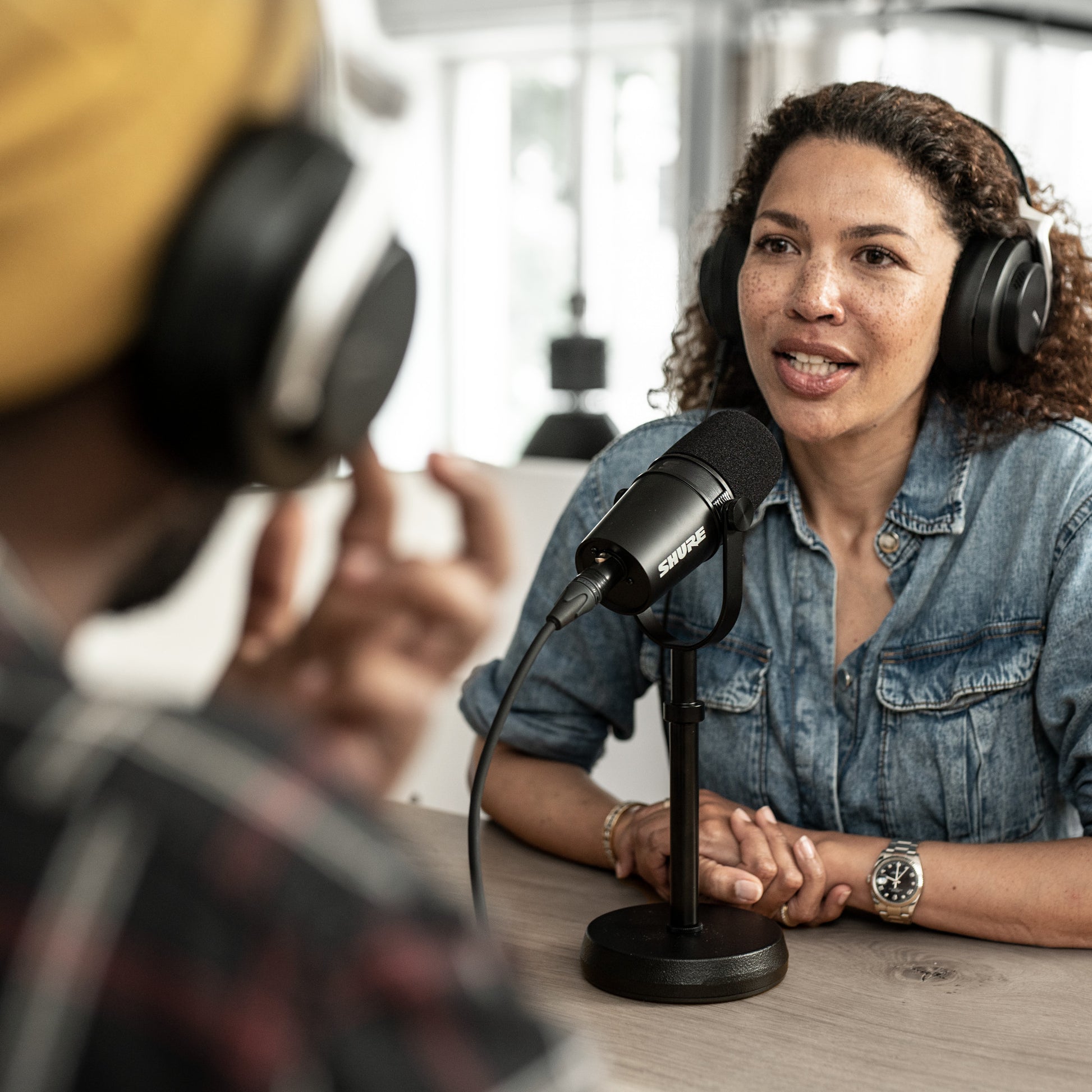 Shure MV7X XLR Podcast Microphone lifestyle