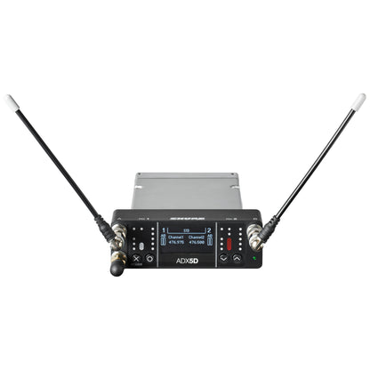 Shure ADX5D Axient Digital 2-Channel Portable Wireless Receiver antenna