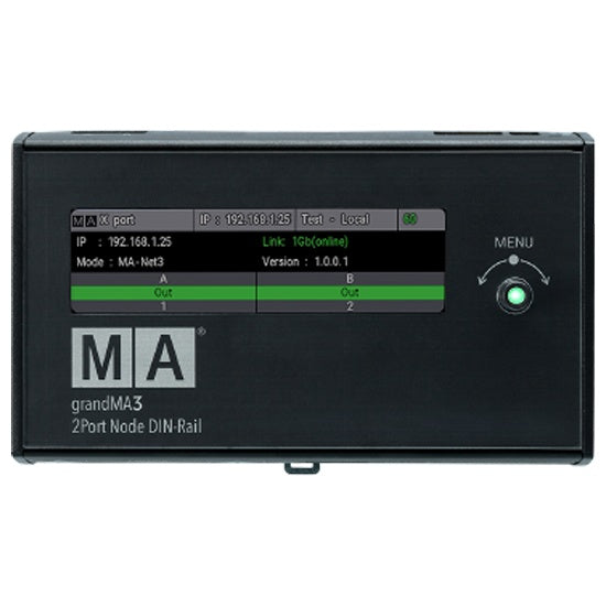 MA Lighting MA4010512-1 grandMA3 onPC 2Port Node Ethernet-to-DMX Interface 2K PoE