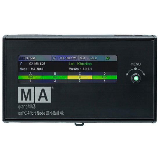 MA Lighting MA4023580 grandMA3 4Port Node DIN-Rail 4K