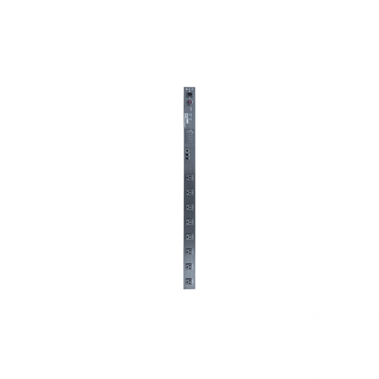 AtlasIED AP-S158IP vertical IP power distribution unit front view with outlet strip and network port
