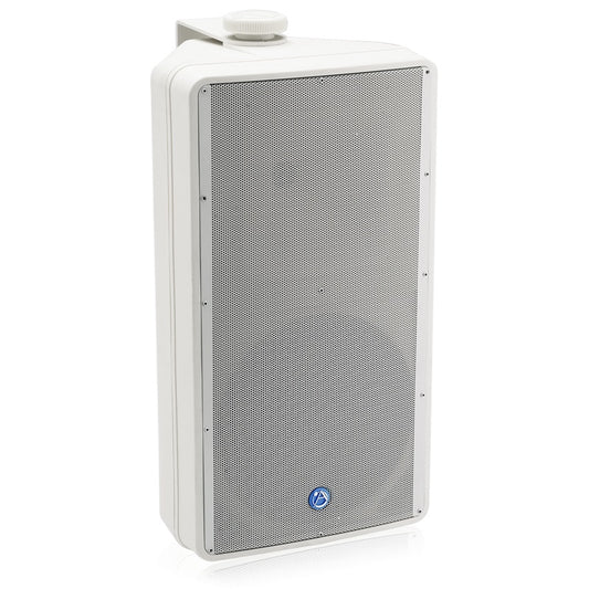 AtlasIED SM82TEN-WH EN54-24 Certified 8" 2-Way All Weather Speaker with 60-Watt 70V/100V Transformer | White
