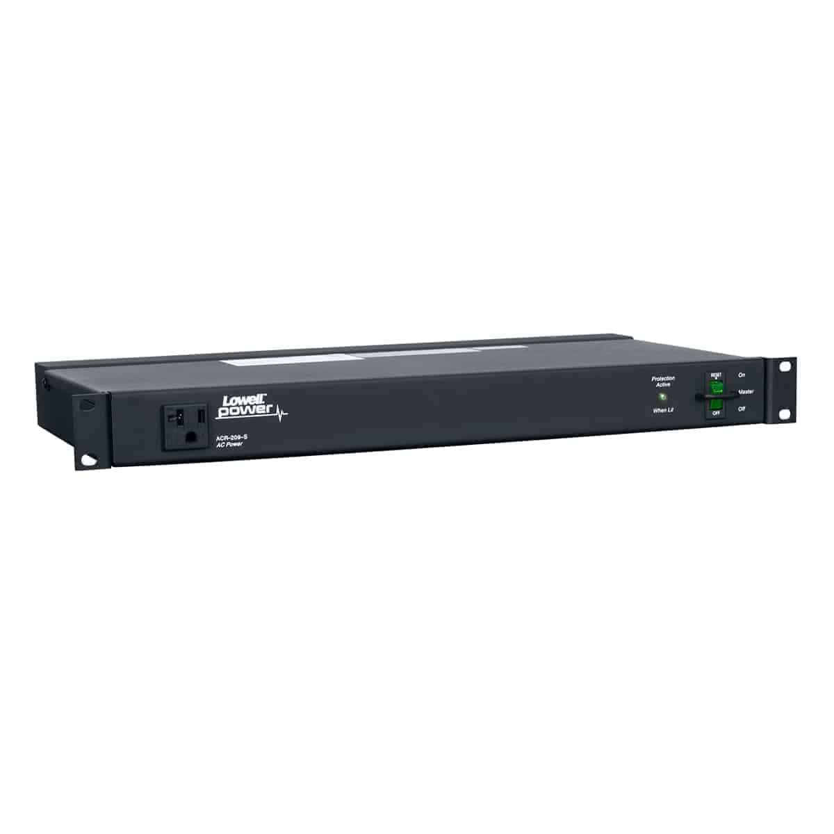 Lowell Rackmount Power Distribution Unit 1U AC Power Strip | 9 Outlets | 20A | Surge Suppression, Guarded Switch, All Switched