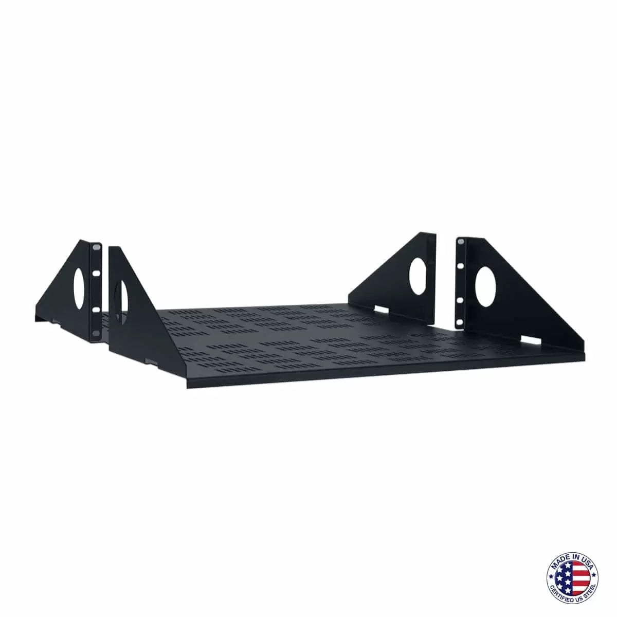 Lowell CMS Series Center Mount Shelf for 2-Post Rack | 2U