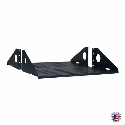 Lowell CMS Series Center Mount Shelf for 2-Post Rack | 3U