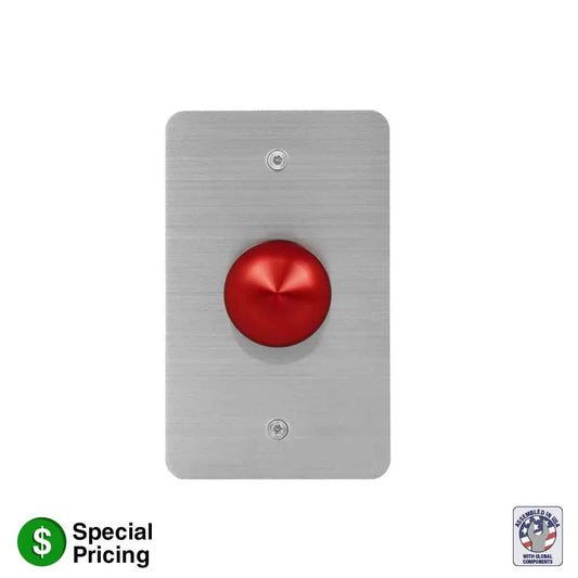 Lowell CSV-M SPST Call Switch With Vandal Resistant Wall Plate