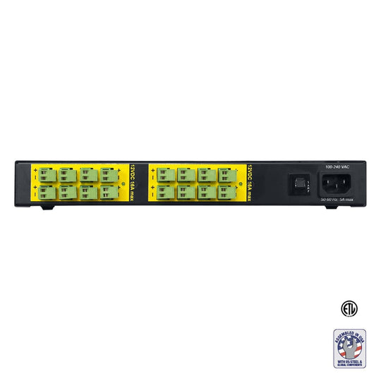Lowell DC Power Distribution Multi-Output DC Power Supply | 16 Output | 12VDC